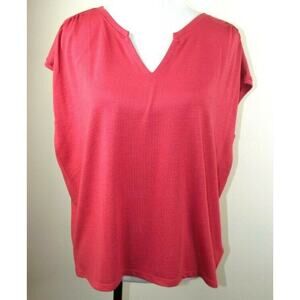 GAP Womens Knit TOP - Size LARGE - Drop Shoulder Notched V-Neck NWT